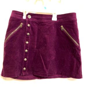 Corduroy mini skirt